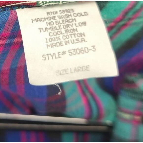 ORVIS USA Plaid Vintage Quilted 100% COTTON NIGHTGOWN + Robe LARGE Flannel - Picture 6 of 6